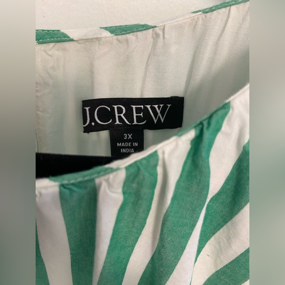 J. Crew Green and White Striped Maxi Dress - Picture 2 of 4